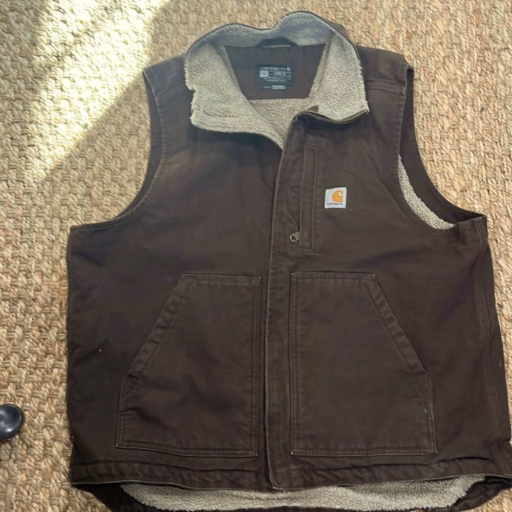 Carhartt washed Sherpa vest L